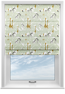 Wild Thing, Sage - Twist&Fit Roman Blind